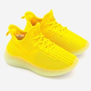 PONY Yellow Knit Sneakers 11